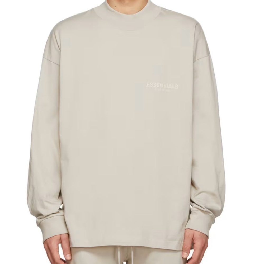 Fear of God Essentials Men's Cream Crewneck Sweater